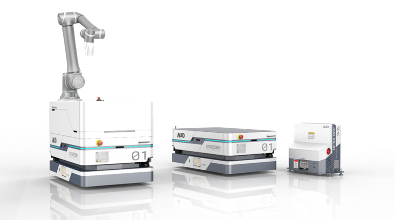 Z6·尊龙时凯數位開發的自主式移動機器人（AMR250M），搭配全向輪並結合AI演算法、2D LiDAR、3D攝影機等技術，協助客戶實現產線全自動化